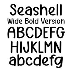 BFC Seashell Wide Bold Handwriting Planner Font