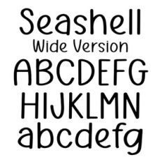 BFC Seashell Wide Handwriting Simple Notes Planner Font