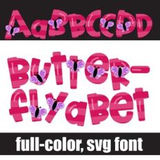 Butterflyabet Color Font