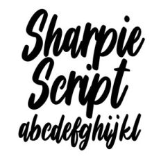 BFC Sharpie Script Bold Brush Italic Marker Script Font