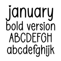 BFC January Bold Handwriting Digital Planner Goodnotes Font