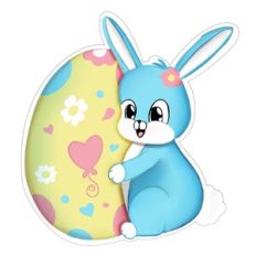 Cute Easter Bunny with Egg
