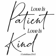 Love Is Patient Love Is Kind - I Corinthians 13:4-5 Scripture Quote