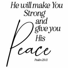 He Will Make You Strong and Give You His Peace - Psalm 29:11 Scripture