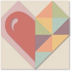 heart half n half quilt block