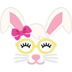 bunny face with glasses