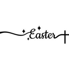 easter cross line