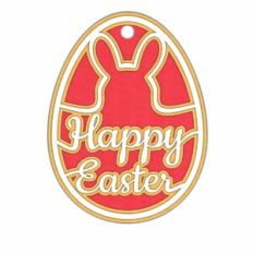 happy easter egg tag
