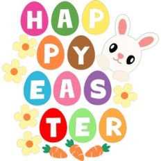 happy easter flowers