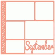 september scrapbook page / template / layout