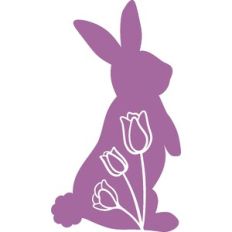 Easter Bunny with Tulip Flowers