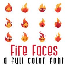 Fire Faces Full Color Font