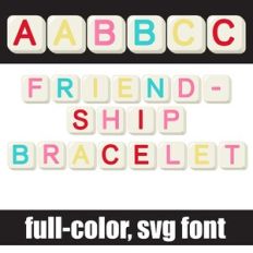 Friendship Bracelet Color Font