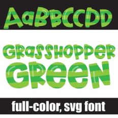 Grasshopper Green Color Font