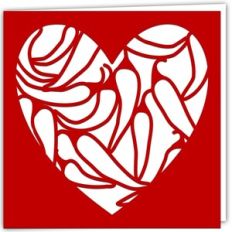 Chili Pepper Heart Card