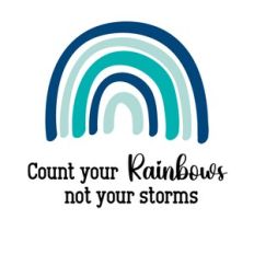 Count your Rainbows not your Storms
