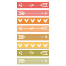 Hearts and Arrows Label Stickers