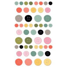 Doodle Buttons Sticker Sheet