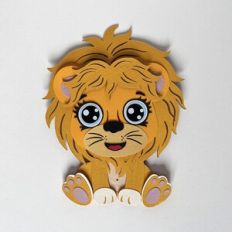 Paper baby lion