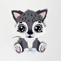 Paper baby wolf