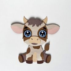 Paper baby cow