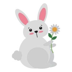 Bunny With Flower