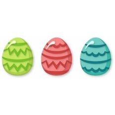 3 decorated Easter Eggs