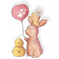 Cute Bunny with Chicks