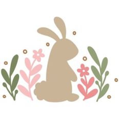 Easter Bunny with Flowers