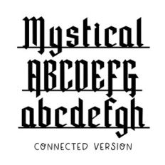 BFC Mystical Connected Blackletter Gothic Font