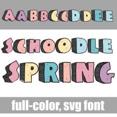 Schoodle Spring Color Font