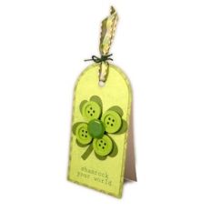 Tag Shamrock with Buttons