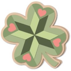 Card Shamrock Quilt Star