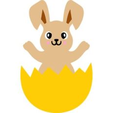 bunny breaking the egg