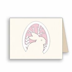 rabbit flowers card