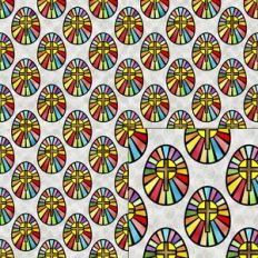 stained glass egg pattern