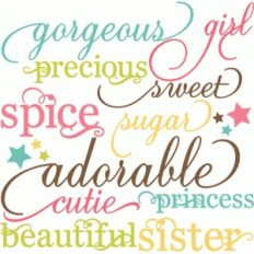 miss kate girl words set