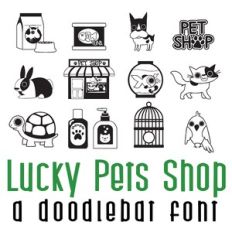 Lucky Pets Shop Doodlebat Font