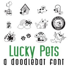 Lucky Pets Doodlebat Font