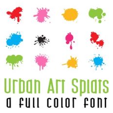Urban Art Splats Full Color Font