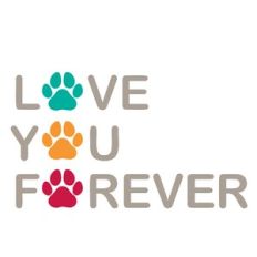 Love You Forever with paw prints