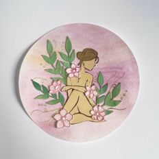 Floral woman card