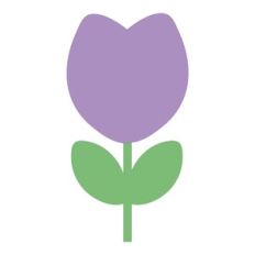 Tulip On A Stem with Leaves
