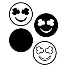 St. Patrick's Day Shamrock Smiley Face