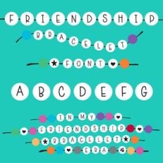 Friendship Bracelet Era Font