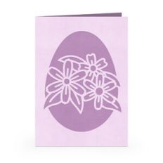 Easter Egg with Flowers Card