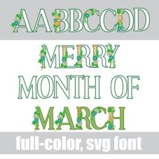 Merry Month of March Color Font