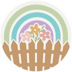 Spring Flower Garden Round Sign