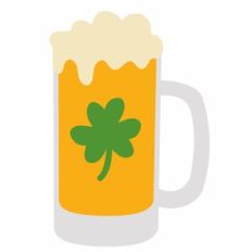 clover beer mug
