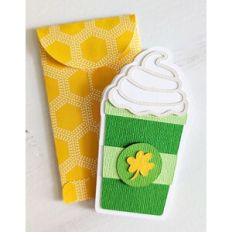 clover coffee cup card and envelope